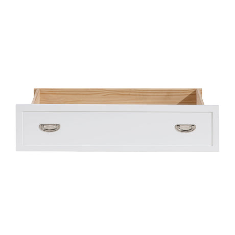 Sloane White Full Bookcase Bed with Hidden Desk, Stool and Storage Bench by Homelegance at Eve Furniture