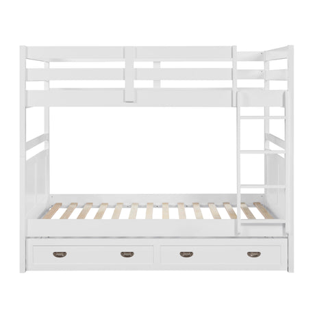 Sloane White Full/Full Bunk Bed by Homelegance at Eve Furniture