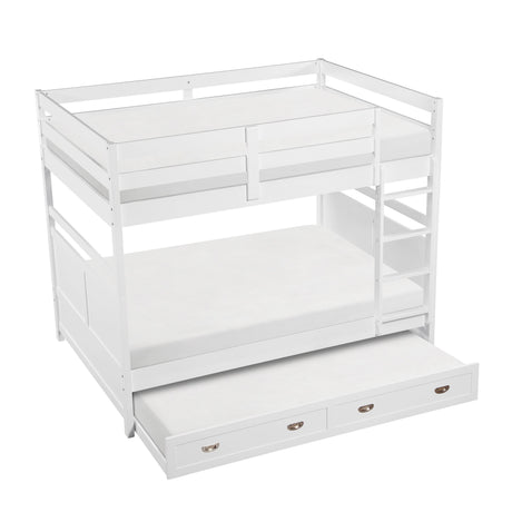 Sloane White Full/Full Bunk Bed by Homelegance at Eve Furniture