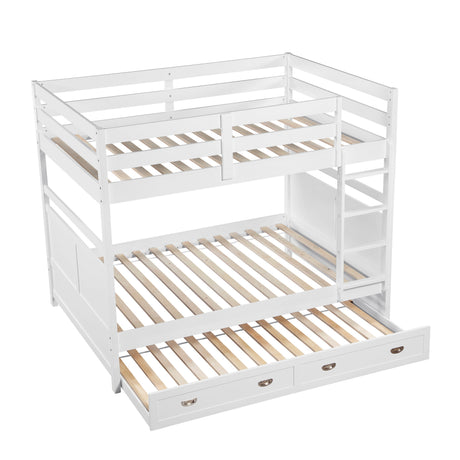 Sloane White Full/Full Bunk Bed by Homelegance at Eve Furniture