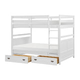 Sloane White Full/Full Bunk Bed by Homelegance at Eve Furniture