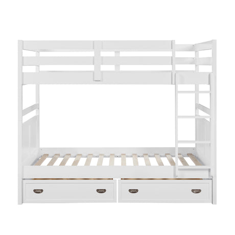 Sloane White Full/Full Bunk Bed by Homelegance at Eve Furniture