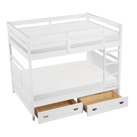 Sloane White Full/Full Bunk Bed by Homelegance at Eve Furniture