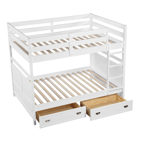 Sloane White Full/Full Bunk Bed by Homelegance at Eve Furniture