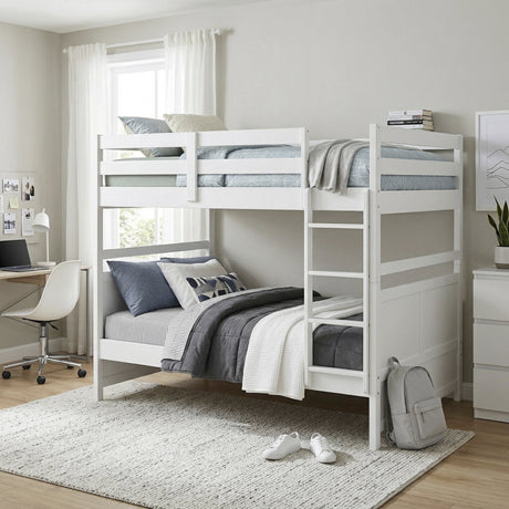 Sloane White Full/Full Bunk Bed by Homelegance at Eve Furniture