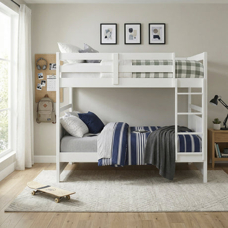 Sloane White Full/Full Bunk Bed by Homelegance at Eve Furniture