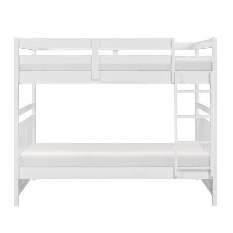 Sloane White Full/Full Bunk Bed by Homelegance at Eve Furniture
