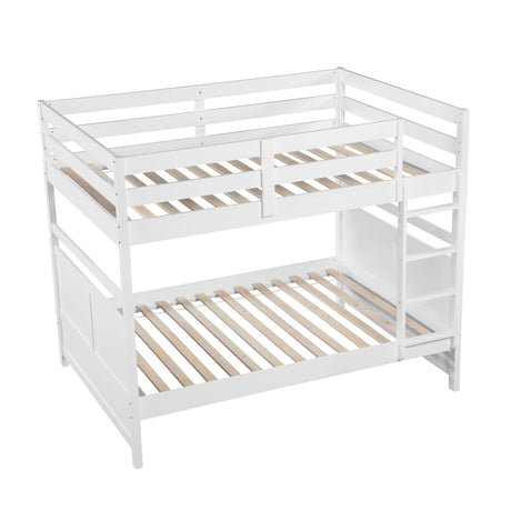 Sloane White Full/Full Bunk Bed by Homelegance at Eve Furniture