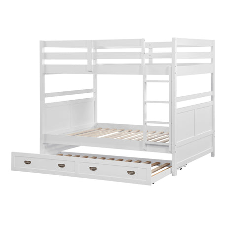 Sloane White Full/Full Bunk Bed by Homelegance at Eve Furniture