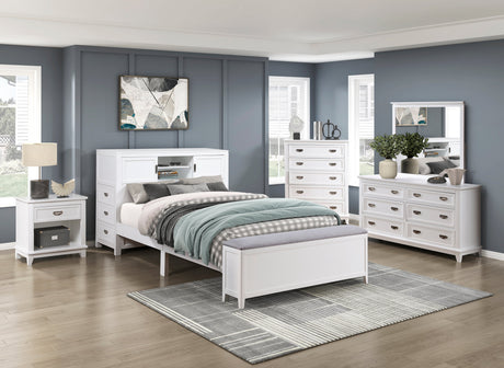 Sloane White Nightstand by Homelegance at Eve Furniture