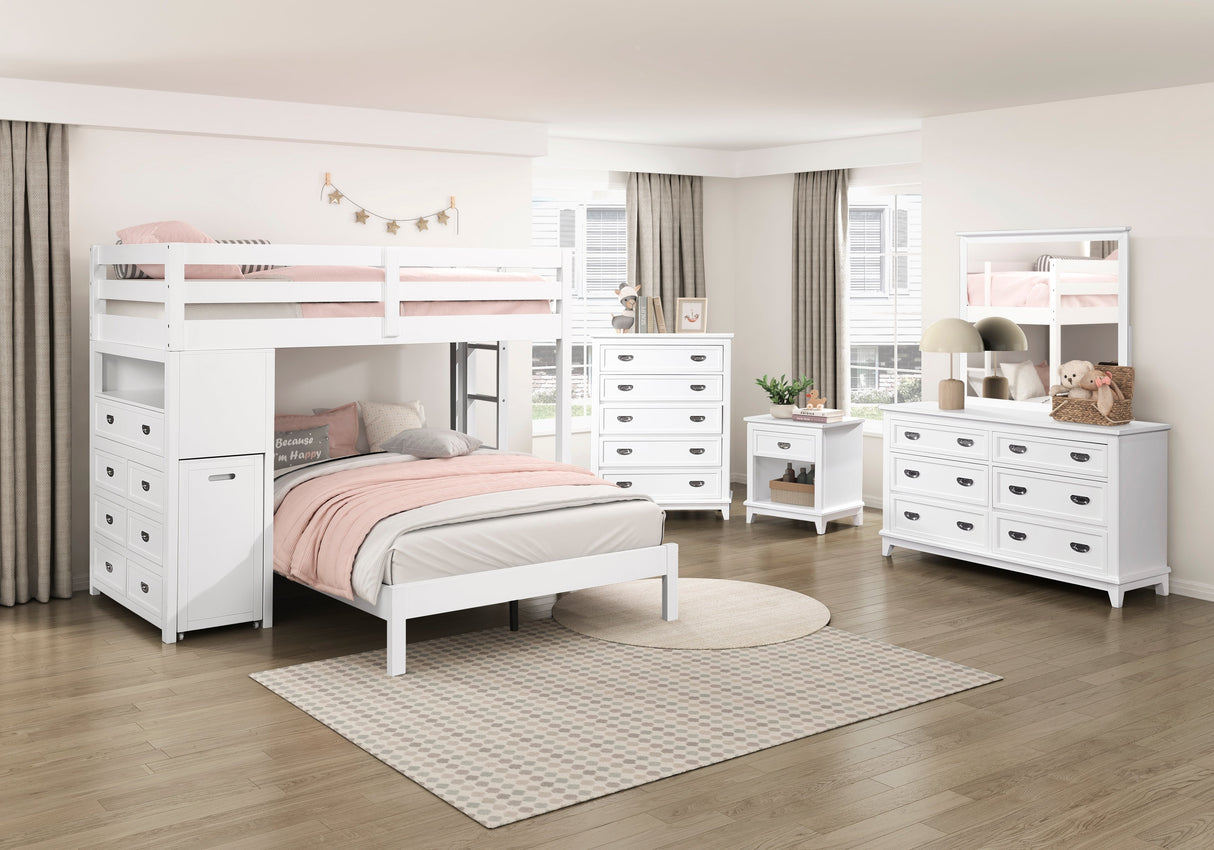 Sloane White Nightstand by Homelegance at Eve Furniture
