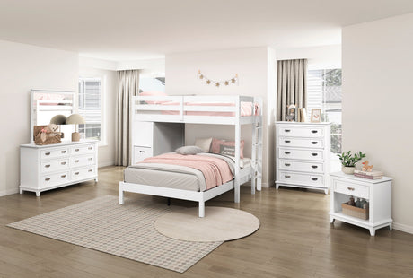 Sloane White Nightstand by Homelegance at Eve Furniture