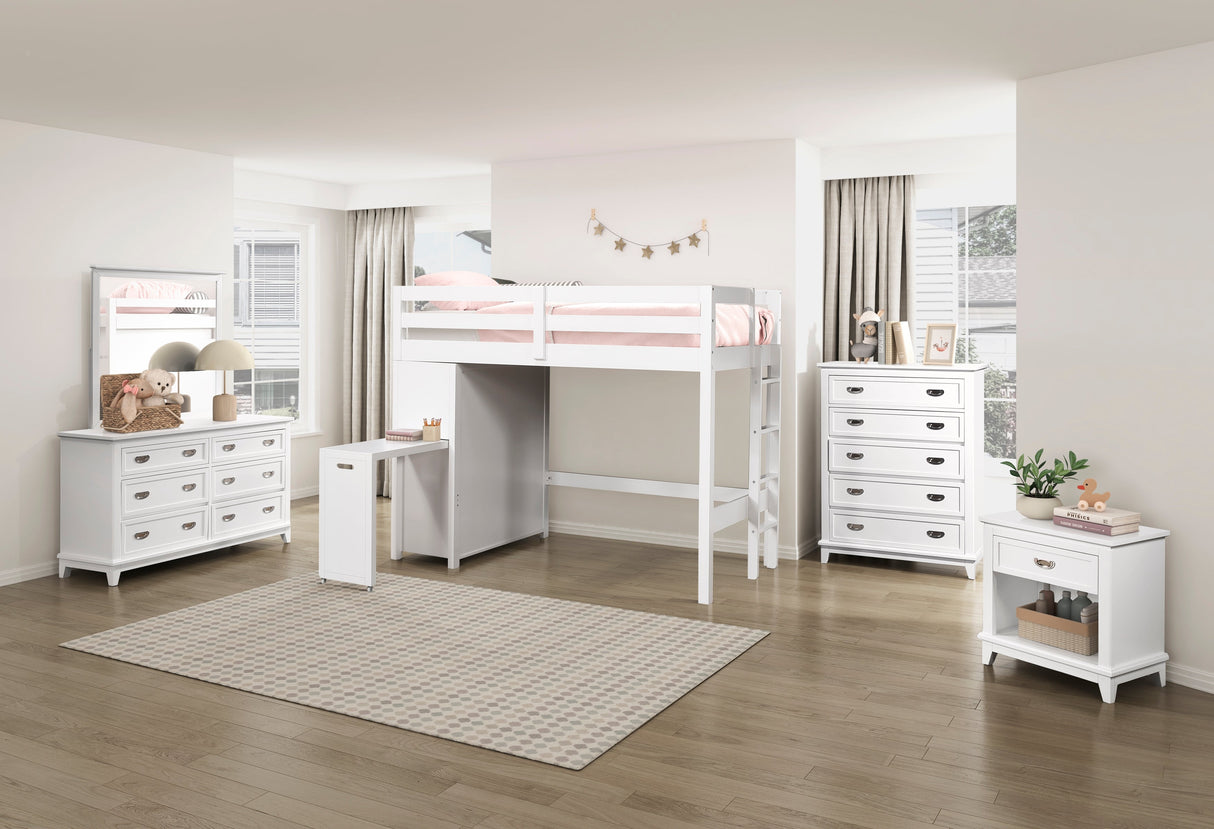 Sloane White Nightstand by Homelegance at Eve Furniture