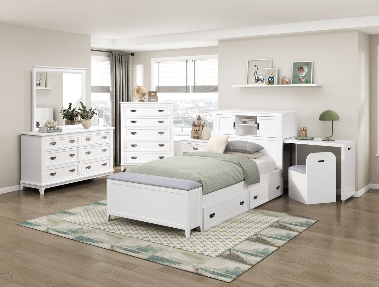 Sloane White Storage Box, 1 Piece, 2 Pieces per Carton by Homelegance at Eve Furniture