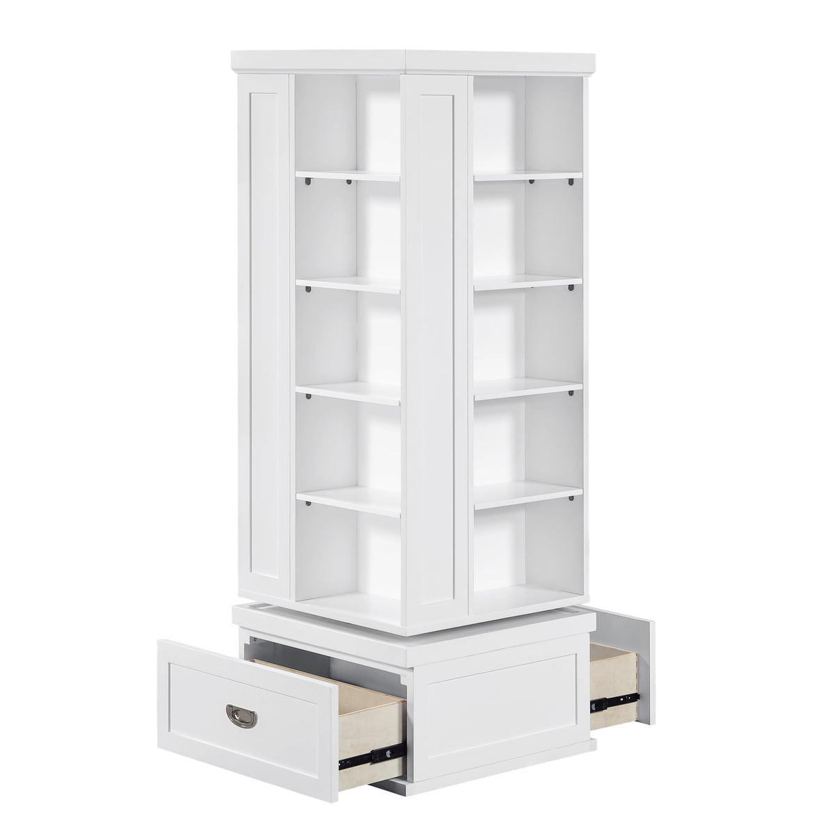Sloane White Swivel Bookcase by Homelegance at Eve Furniture