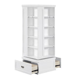 Sloane White Swivel Bookcase by Homelegance at Eve Furniture
