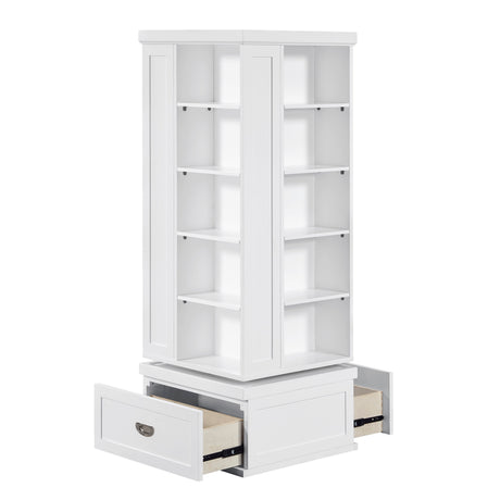 Sloane White Swivel Bookcase by Homelegance at Eve Furniture