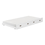 Sloane White Twin Canopy Platform Bed