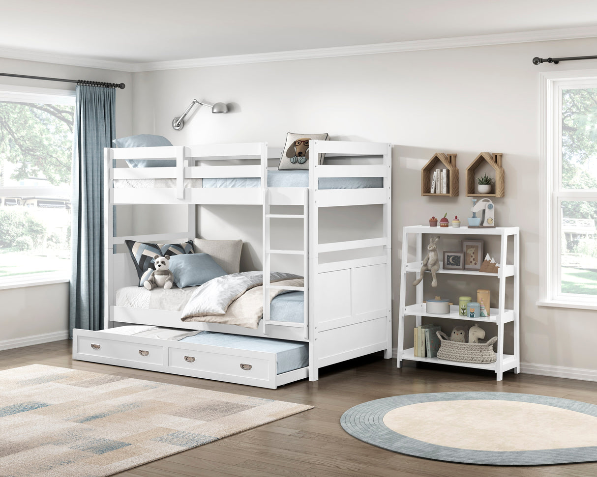 Sloane White Twin Canopy Platform Bed
