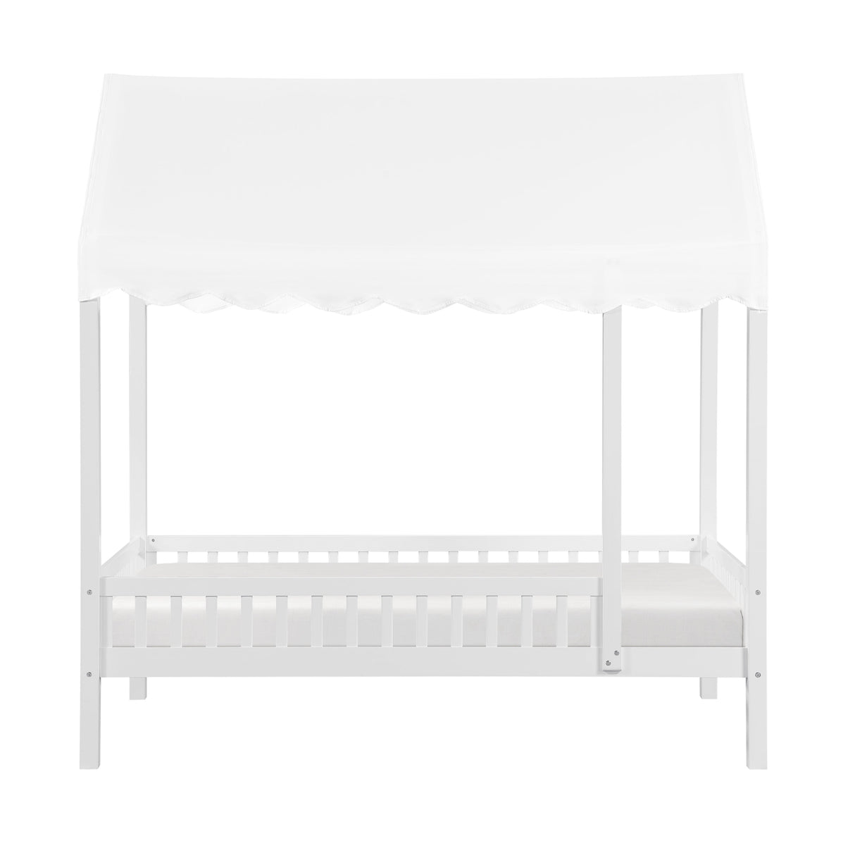 Sloane White Twin Canopy Platform Bed by Homelegance at Eve Furniture
