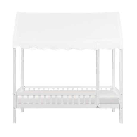 Sloane White Twin Canopy Platform Bed by Homelegance at Eve Furniture
