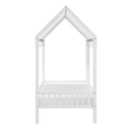 Sloane White Twin Canopy Platform Bed by Homelegance at Eve Furniture