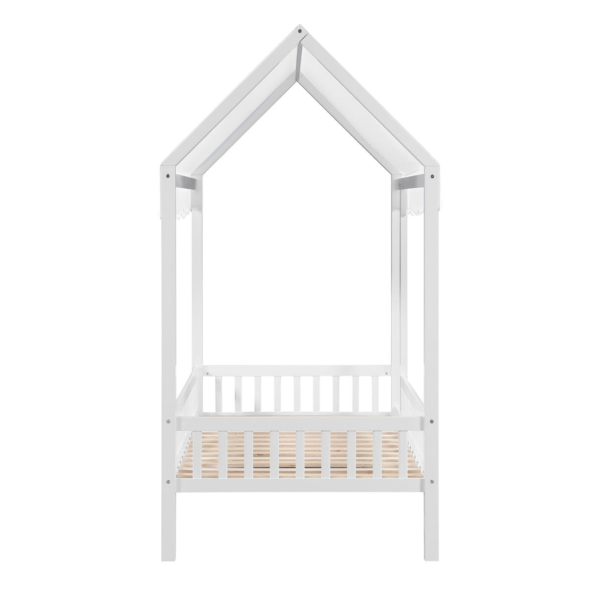 Sloane White Twin Canopy Platform Bed by Homelegance at Eve Furniture