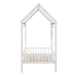 Sloane White Twin Canopy Platform Bed by Homelegance at Eve Furniture