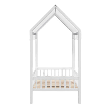 Sloane White Twin Canopy Platform Bed by Homelegance at Eve Furniture