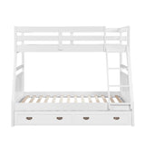 Sloane White Twin/Full Bunk Bed
