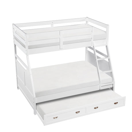Sloane White Twin/Full Bunk Bed by Homelegance at Eve Furniture