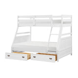 Sloane White Twin/Full Bunk Bed