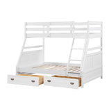 Sloane White Twin/Full Bunk Bed