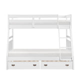 Sloane White Twin/Full Bunk Bed