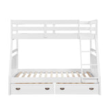 Sloane White Twin/Full Bunk Bed