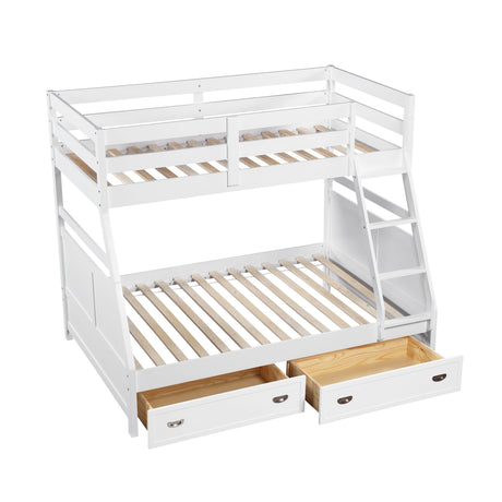 Sloane White Twin/Full Bunk Bed by Homelegance at Eve Furniture