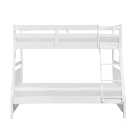 Sloane White Twin/Full Bunk Bed by Homelegance at Eve Furniture