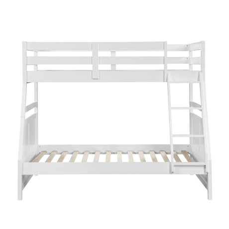 Sloane White Twin/Full Bunk Bed by Homelegance at Eve Furniture