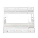 Sloane White Twin/Full Bunk Bed by Homelegance at Eve Furniture