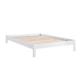 Sloane White Twin/Full Loft Bunk Bed with Chest and Hidden Desk
