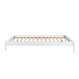 Sloane White Twin/Full Loft Bunk Bed with Chest and Hidden Desk