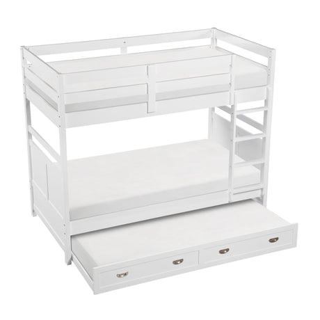 Sloane White Twin/Twin Bunk Bed by Homelegance at Eve Furniture