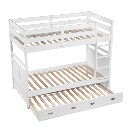Sloane White Twin/Twin Bunk Bed by Homelegance at Eve Furniture
