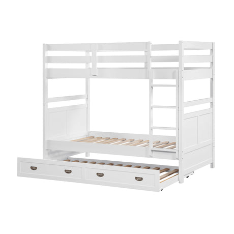 Sloane White Twin/Twin Bunk Bed by Homelegance at Eve Furniture