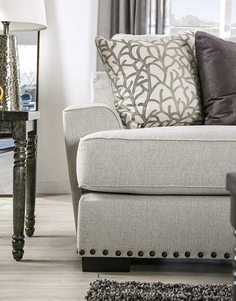 Picotee Light Gray/Charcoal Sofa by Furniture of America at Eve Furniture