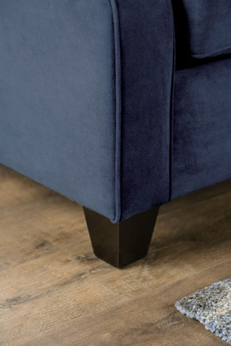 West Brompton Navy/Yellow Sofa by Furniture of America at Eve Furniture