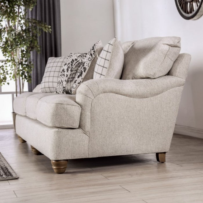 Mossley Ivory Sofa by Furniture of America at Eve Furniture