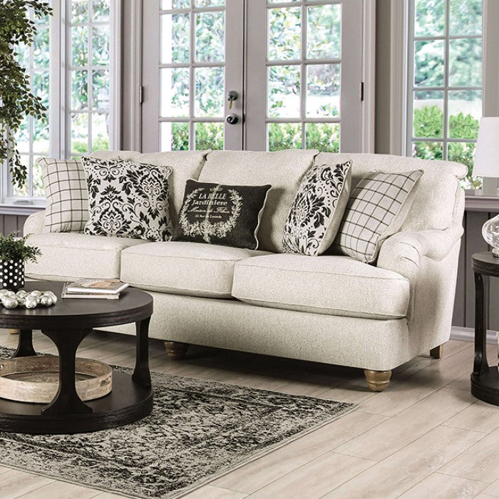 Mossley Ivory Sofa by Furniture of America at Eve Furniture