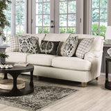 Mossley Ivory Sofa by Furniture of America at Eve Furniture