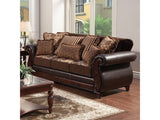 Franklin Dark Brown/Tan Sofa by Furniture of America at Eve Furniture